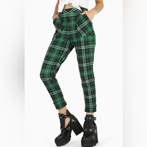 Tartan slytherin cuffed pants
